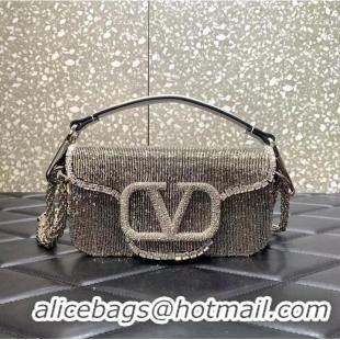 Buy Promotional Valentino MINI LOCO imitation crystal shoulder bag WB0K55 Silver