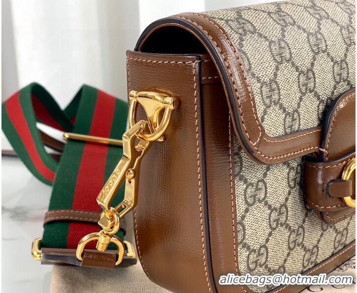 Unique Discount Gucci Horsebit 1955 GG mini bag 658574 brown