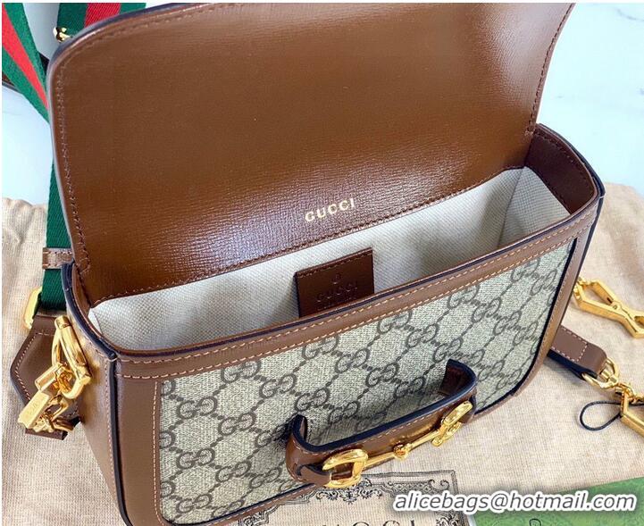 Unique Discount Gucci Horsebit 1955 GG mini bag 658574 brown