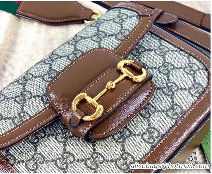 Unique Discount Gucci Horsebit 1955 GG mini bag 658574 brown