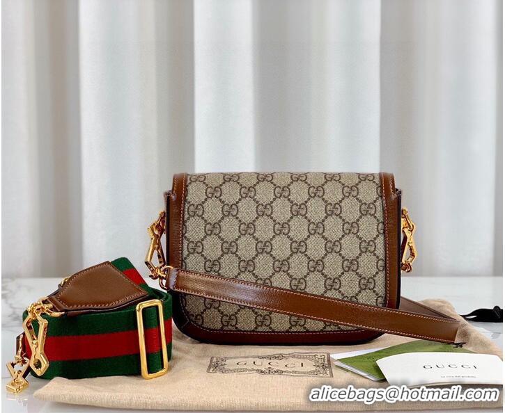 Unique Discount Gucci Horsebit 1955 GG mini bag 658574 brown