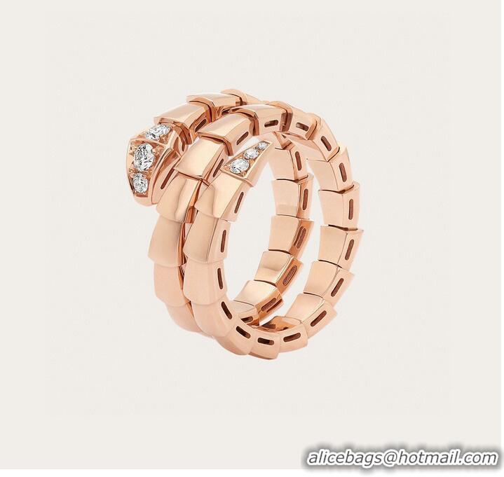 Shop Top Quality BVLGARI Ring BR2336 Rose Gold