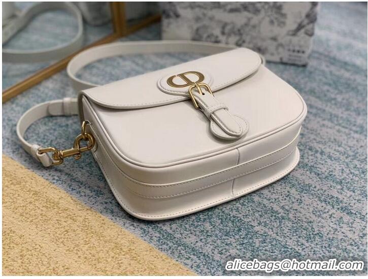 Top Quality MEDIUM DIOR BOBBY BAG Box Calfskin M9319 white