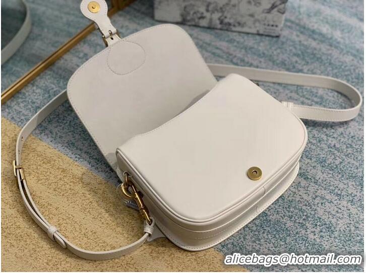 Top Quality MEDIUM DIOR BOBBY BAG Box Calfskin M9319 white