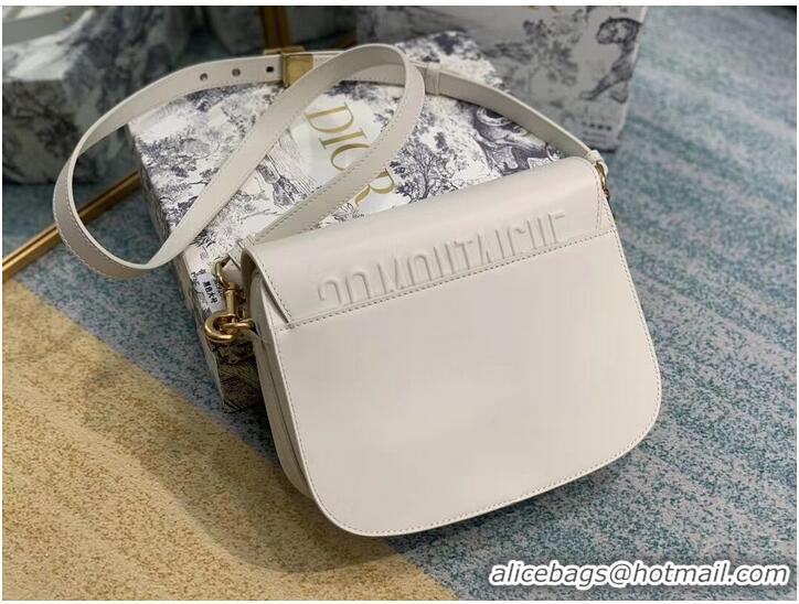 Top Quality MEDIUM DIOR BOBBY BAG Box Calfskin M9319 white