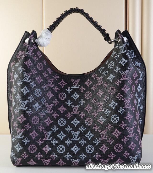 Reasonable Price Louis Vuitton CARMEL Hobo M21299 black & Purple