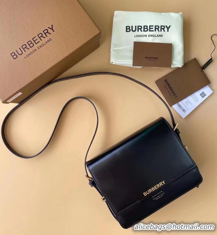 New Design BurBerry Original Leather Shoulder Bag BU55660 Black