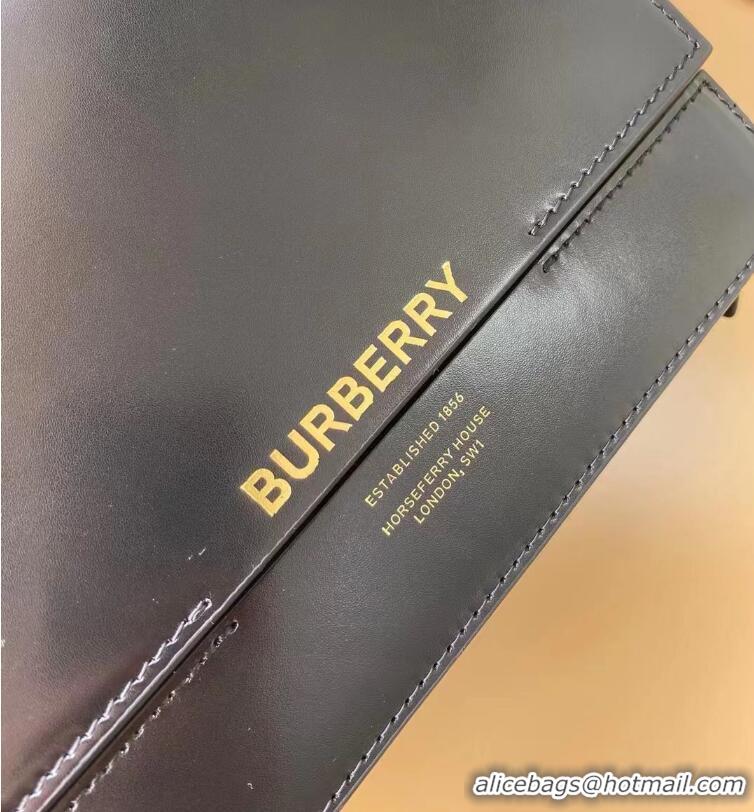 New Design BurBerry Original Leather Shoulder Bag BU55660 Black