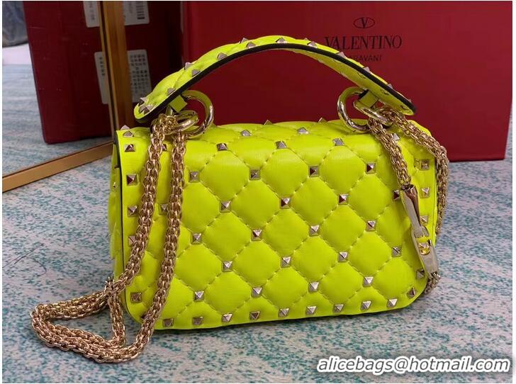 Good Taste VALENTINO Origianl leather shoulder bag V0123 Pentagram Green