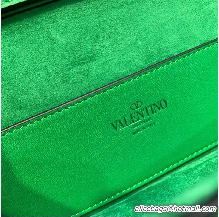 Most Popular VALENTINO MINI LOCO imitation crystal shoulder bag WB0K53SL green