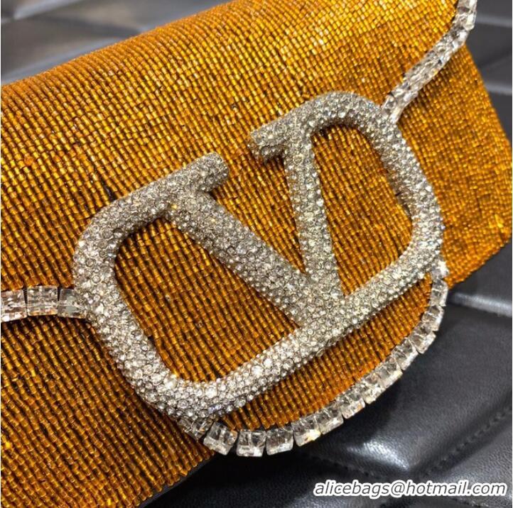 Buy Cheapest VALENTINO MINI LOCO imitation crystal shoulder bag WB0K53SL orange