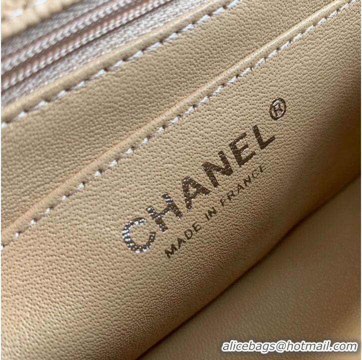 Reasonable Price Chanel Original Caviar Leather Flap cross-body bag CF1116 Apricot & Silver chain