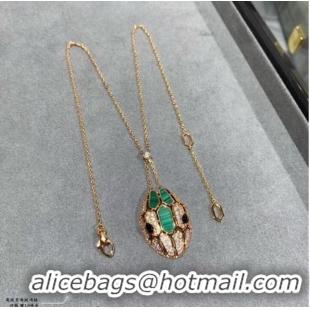 Well Crafted BVLGARI Necklace CE9558 Green