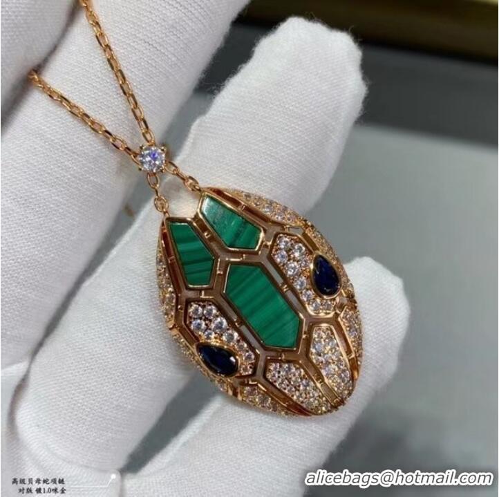 Well Crafted BVLGARI Necklace CE9558 Green