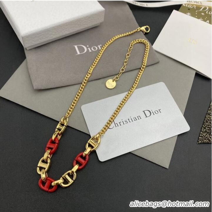 Fashion Ladies Most Popular Dior Necklace CE10160 Red