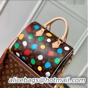 Buy Inexpensive Louis Vuitton LVxYK Speedy Bandoulière 25 Bag with Painted Dots M46433 2023