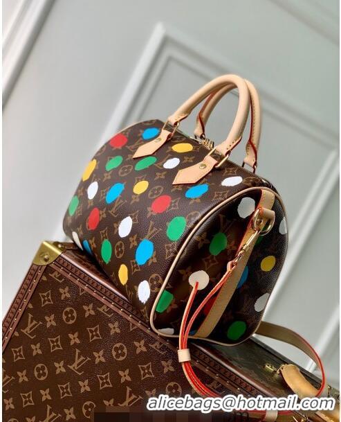 Buy Inexpensive Louis Vuitton LVxYK Speedy Bandoulière 25 Bag with Painted Dots M46433 2023