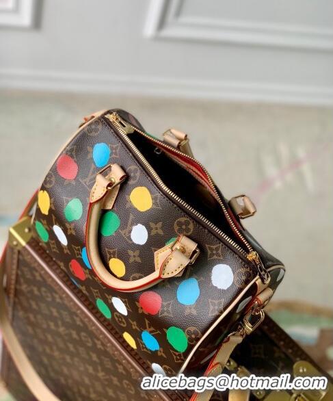 Buy Inexpensive Louis Vuitton LVxYK Speedy Bandoulière 25 Bag with Painted Dots M46433 2023