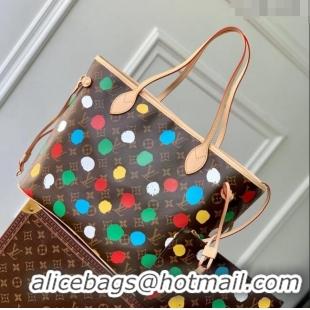 Good Product Louis Vuitton LVxYK Neverfull MM Tote Bag with Painted Dots M46381 2023