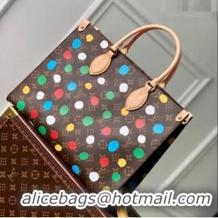 Trendy Design Louis Vuitton LVxYK OnTheGo MM Tote Bag with Painted Dots M46379 2023