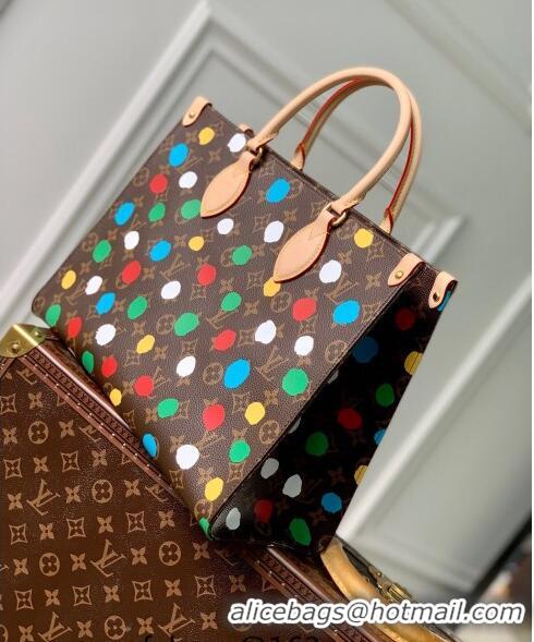 Trendy Design Louis Vuitton LVxYK OnTheGo MM Tote Bag with Painted Dots M46379 2023