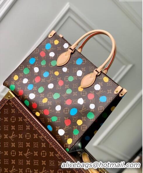 Trendy Design Louis Vuitton LVxYK OnTheGo MM Tote Bag with Painted Dots M46379 2023