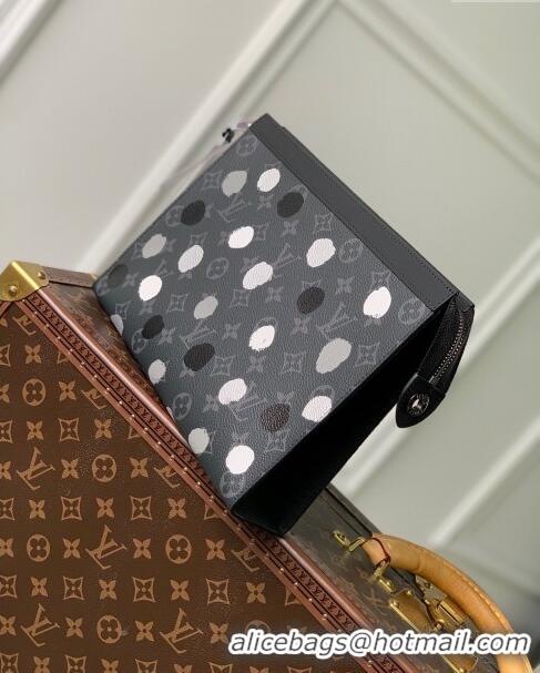 Cheapest Louis Vuitton LVxYK Pochette Voyage Bag in Monogram Eclipse Canvas M81934 Black 2023