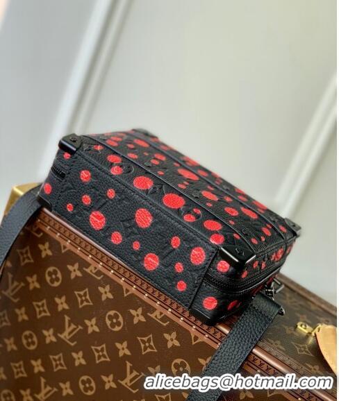 Promotional Louis Vuitton LVxYK Handle Soft Trunk Bag with Bold Red Dots in Black Monogram Leather M21677 2023