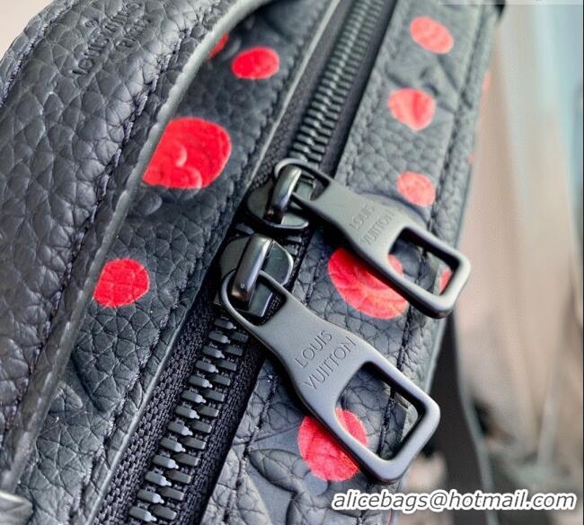 Promotional Louis Vuitton LVxYK Handle Soft Trunk Bag with Bold Red Dots in Black Monogram Leather M21677 2023