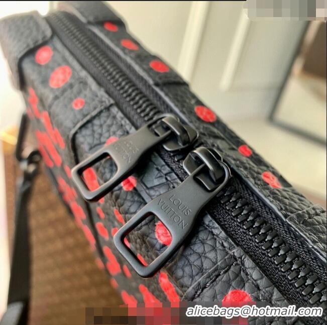 Top Quality Louis Vuitton LVxYK Handle Wearable Wallet with Bold Red Dots in Black Monogram Leather M81905 2023