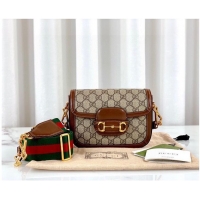 Unique Discount Gucci Horsebit 1955 GG mini bag 658574 brown