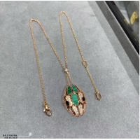 Well Crafted BVLGARI Necklace CE9558 Green