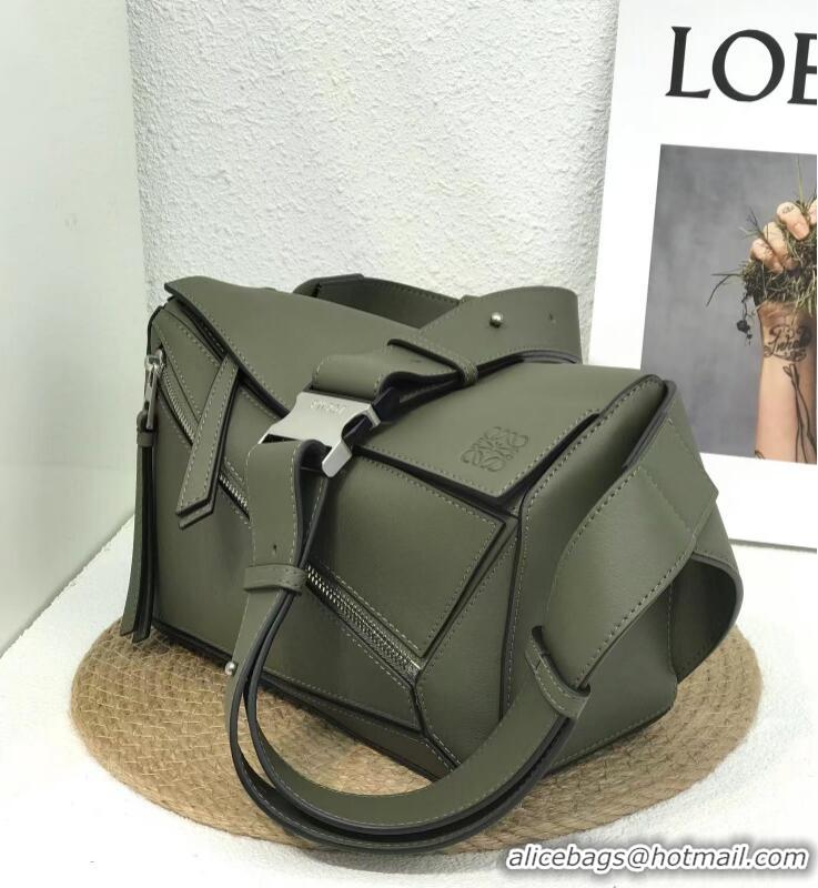 Grade Quality Loewe Small Puzzle Bumbag in Classic Calfskin 10176 Green 2022