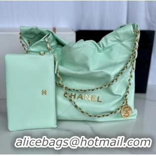 New Fashion Discount CHANEL 22 HANDBAG AS3261 Light Green