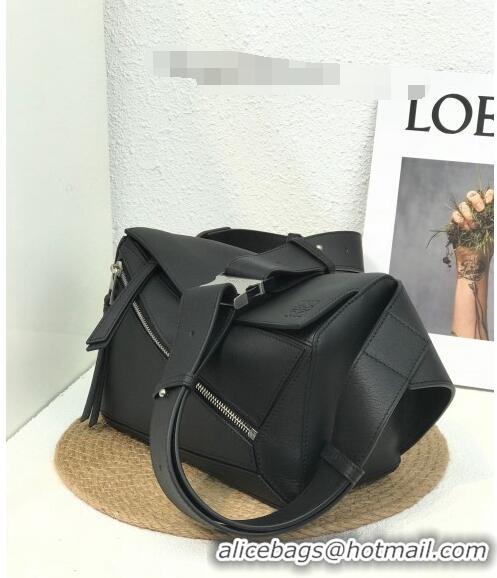 Pretty Style Loewe Small Puzzle Bumbag in Classic Calfskin 10176 Black 2022