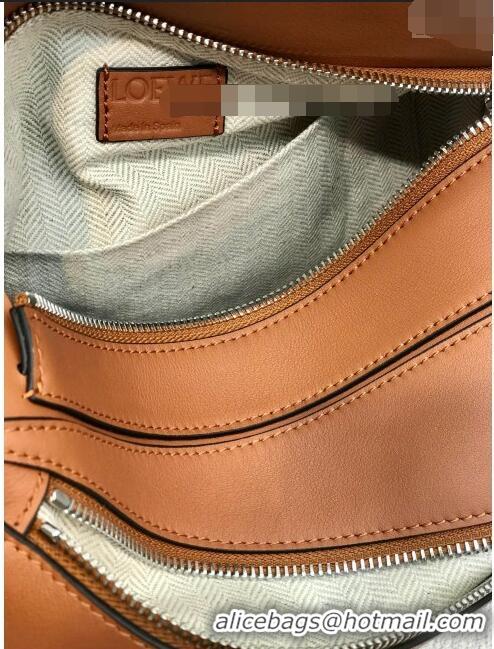 Super Quality Loewe Small Puzzle Bumbag in Classic Calfskin 10176 Caramel Brown 2022