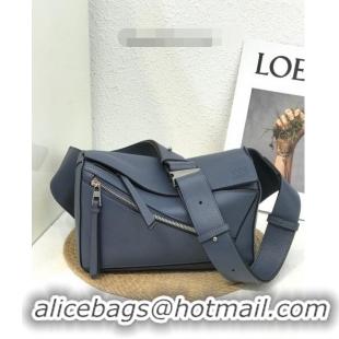 Promotional Loewe Small Puzzle Bumbag in Classic Calfskin 10176 Dark Blue 2022