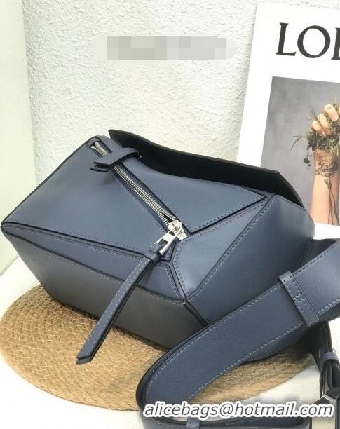 Promotional Loewe Small Puzzle Bumbag in Classic Calfskin 10176 Dark Blue 2022