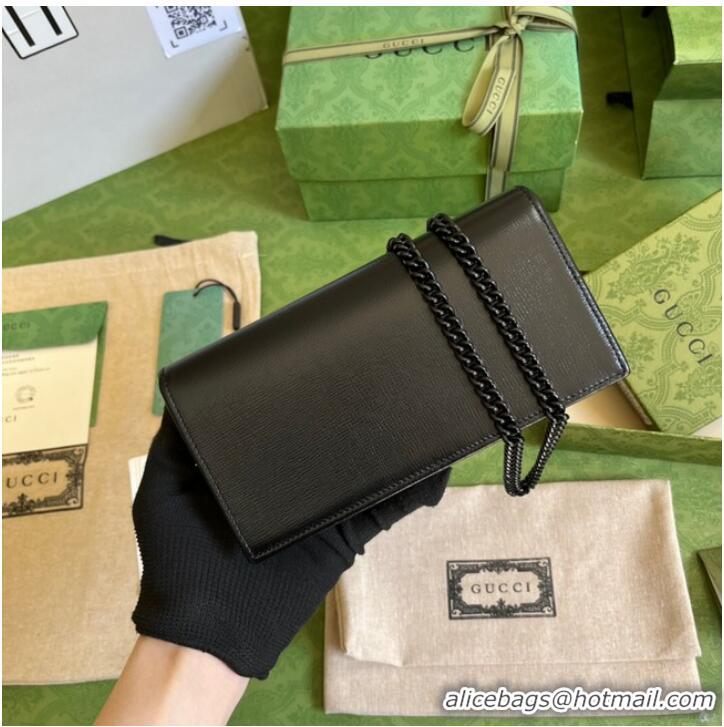 Grade Quality Gucci Horsebit 1955 wallet with chain 621892 Black