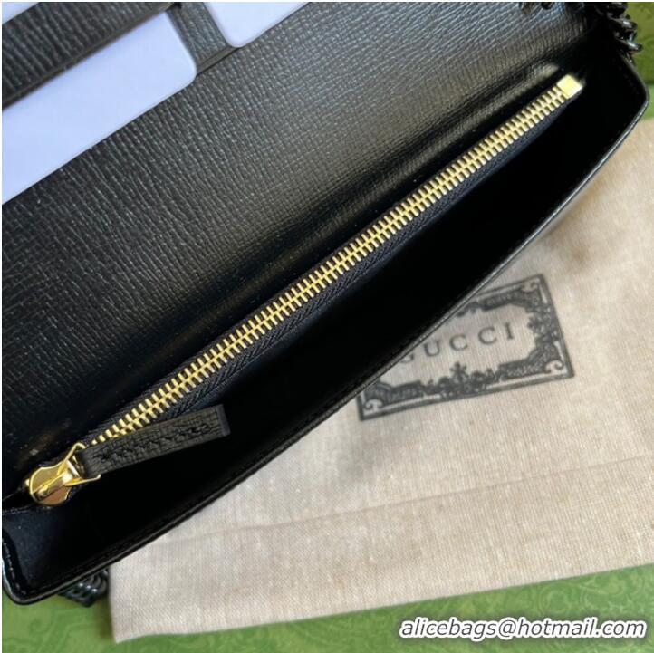 Grade Quality Gucci Horsebit 1955 wallet with chain 621892 Black