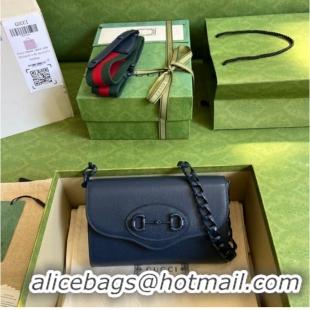 Most Popular Gucci Horsebit 1955 mini bag 724713 Blue