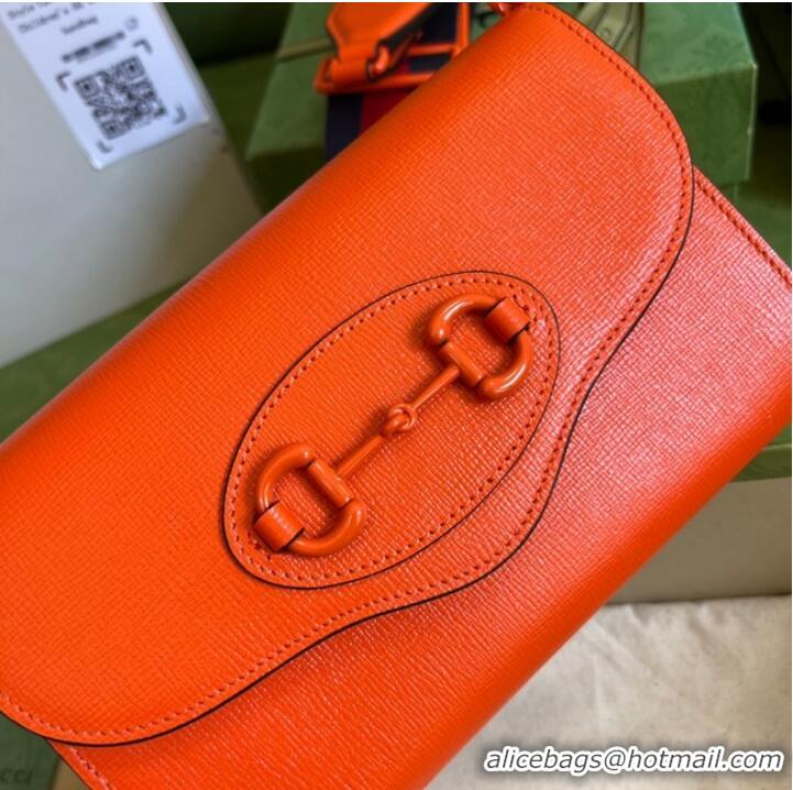 Top Quality Gucci Horsebit 1955 mini bag 724713 Orange