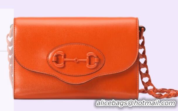 Top Quality Gucci Horsebit 1955 mini bag 724713 Orange