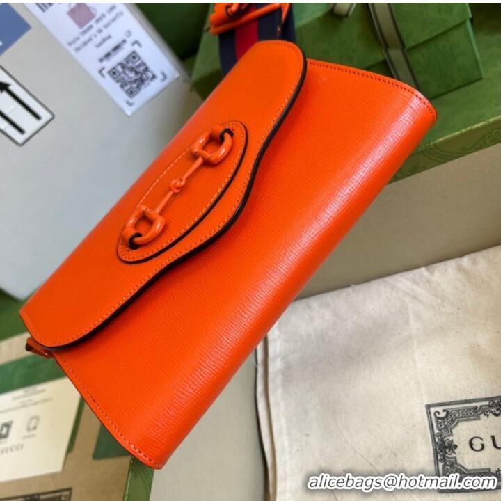 Top Quality Gucci Horsebit 1955 mini bag 724713 Orange