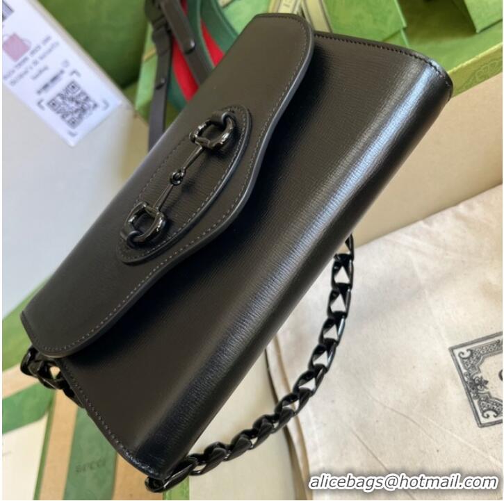 Most Popular Gucci Horsebit 1955 mini bag 724713 Black