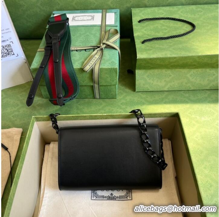 Most Popular Gucci Horsebit 1955 mini bag 724713 Black