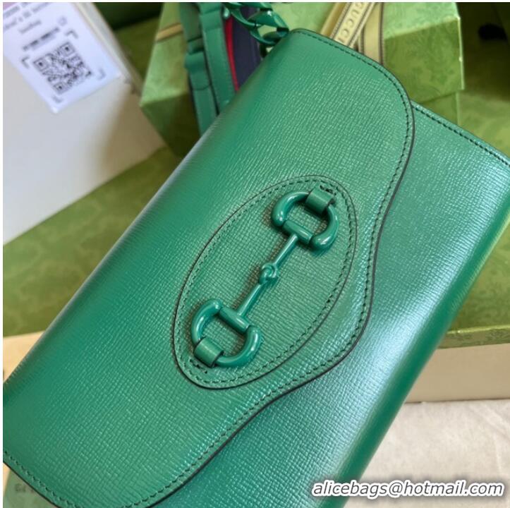 Famous Brand Gucci Horsebit 1955 mini bag 724713 Green