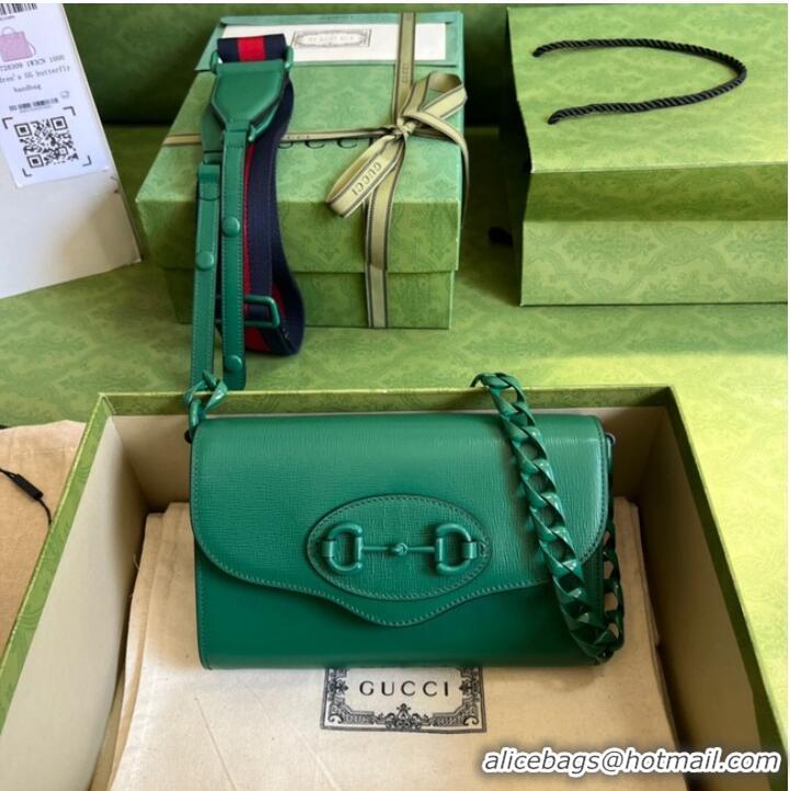 Famous Brand Gucci Horsebit 1955 mini bag 724713 Green