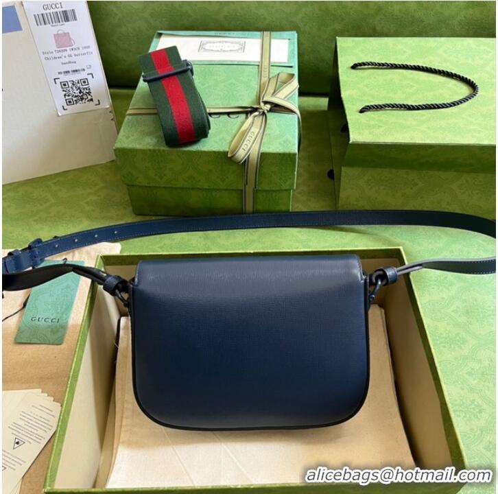 Affordable Price Gucci Horsebit 1955 small shoulder bag 726226 Blue