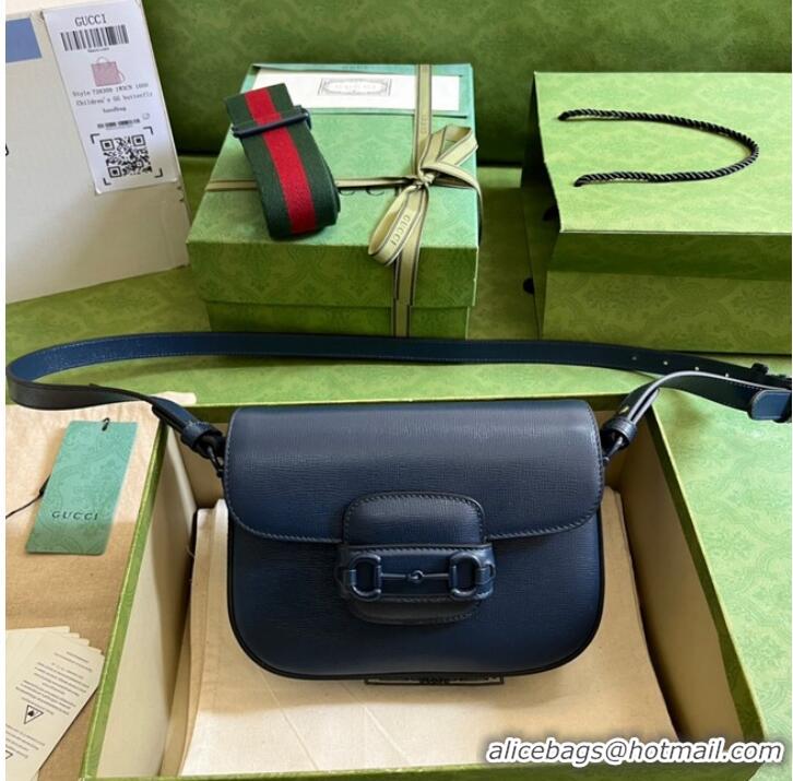 Affordable Price Gucci Horsebit 1955 small shoulder bag 726226 Blue